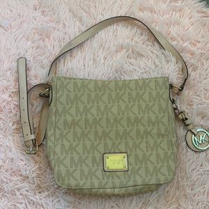 Tan and nude Michael Kors purse medium